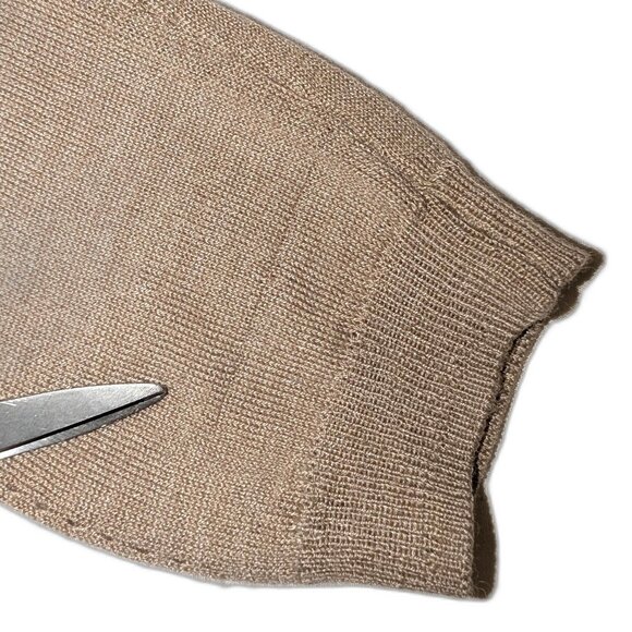 Paul & Joe Sister	| Anthropologie Beige Tan Cardigan with Silk Trim | Size Small - Picture 10 of 10